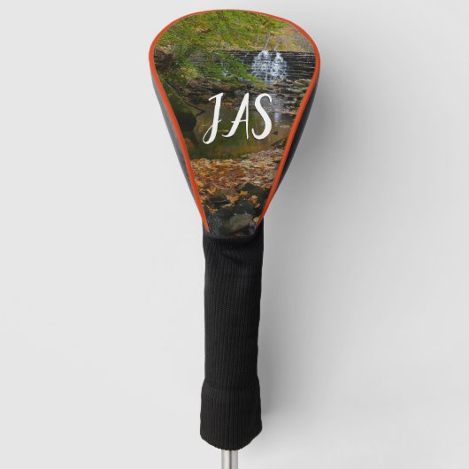 Herfst Waterfall en Creek Pennsylvania Natuur Golfheadcover (Voorkant)