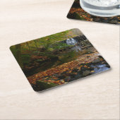 Herfst Waterfall en Creek Pennsylvania Natuur Kartonnen Onderzetters (Schuin)