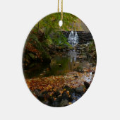 Herfst Waterfall en Creek Pennsylvania Natuur Keramisch Ornament (Rechts)