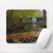 Herfst Waterfall en Creek Pennsylvania Natuur Muismat (Met muis)