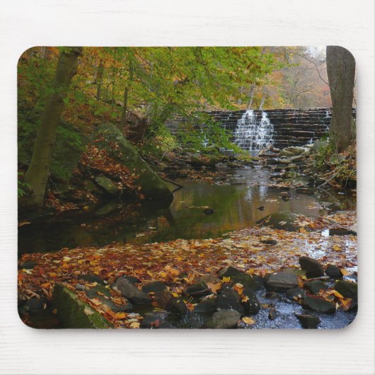 Herfst Waterfall en Creek Pennsylvania Natuur Muismat (Voorkant)
