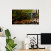 Herfst Waterfall en Creek Pennsylvania Natuur Poster (Thuiskantoor)