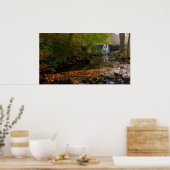 Herfst Waterfall en Creek Pennsylvania Natuur Poster (Keuken)