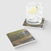 Herfst Waterfall en Creek Pennsylvania Natuur Stenen Onderzetter (Zijkant)