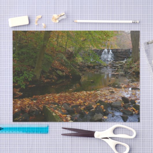 Herfst Waterfall en Creek Pennsylvania Natuur Tissuepapier (Craft)