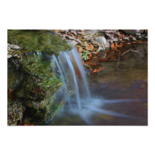 Herfst Waterfall Foto Afdruk