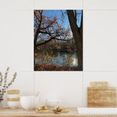 Herfst Waterscape Foto Poster (Keuken)