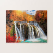Herfst waterval 2 foto puzzels internet puzzel puz (Horizontaal)