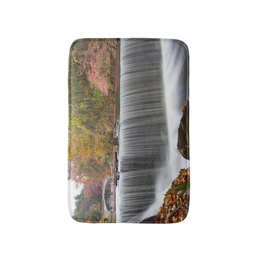 Herfst Waterval bij Vanderbuilt Badmat (Voorkant Verticaal)