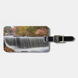 Herfst Waterval bij Vanderbuilt Bagagelabel