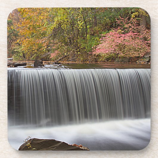 Herfst Waterval bij Vanderbuilt Drankjes Onderzetter (Voorkant)