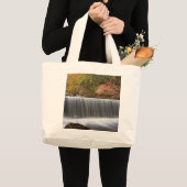 Herfst Waterval bij Vanderbuilt Grote Tote Bag (Voorkant (product))
