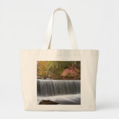 Herfst Waterval bij Vanderbuilt Grote Tote Bag (Voorkant)