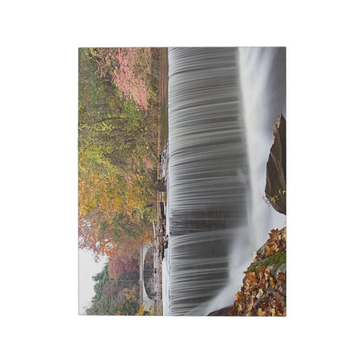 Herfst Waterval bij Vanderbuilt Notitieblok (Linkerzijde)
