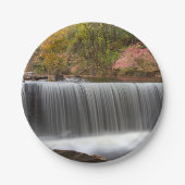 Herfst Waterval bij Vanderbuilt Papieren Bordje (Voorkant)