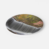 Herfst Waterval bij Vanderbuilt Papieren Bordje (Gekanteld)