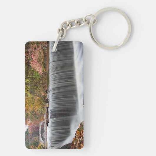 Herfst Waterval bij Vanderbuilt Sleutelhanger (achterkant)