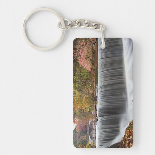 Herfst Waterval bij Vanderbuilt Sleutelhanger (Voorkant)