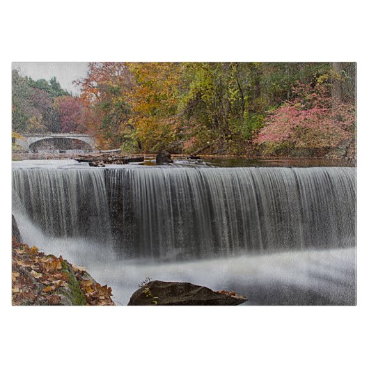 Herfst Waterval bij Vanderbuilt Snijplank (Voorkant)
