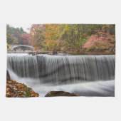 Herfst Waterval bij Vanderbuilt Theedoek (Horizontaal)