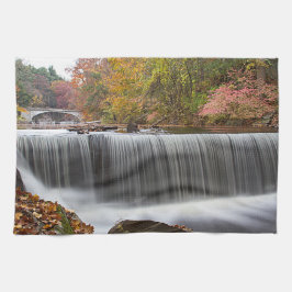 Herfst Waterval bij Vanderbuilt Theedoek