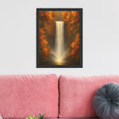 Herfst Waterval Canvas Art Print (Insitu (Woonkamer))