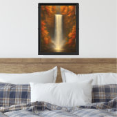 Herfst Waterval Canvas Art Print (Insitu (Slaapkamer))