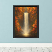Herfst Waterval Canvas Art Print (Insitu (Houten vloer))