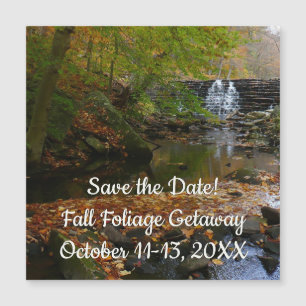 Herfst Waterval en Creek Save the Date
