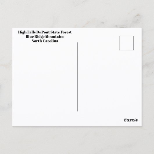Herfst Waterval Hoge Herfsten DuPont State Forest  Briefkaart (Achterkant)