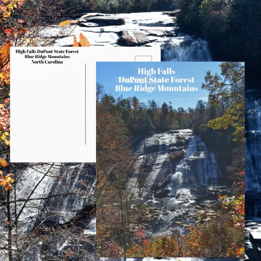 Herfst Waterval Hoge Herfsten DuPont State Forest  Briefkaart