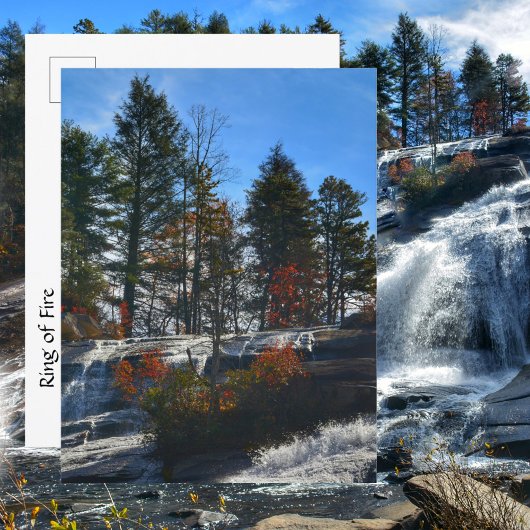Herfst Waterval Hoge Herfsten Fotografisch NC Briefkaart