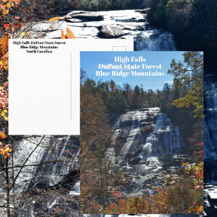 Herfst Waterval Hoge Watervallen DuPont State Fore Briefkaart