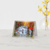 Herfst waterval met aangepaste tekst kaart (Gele Bloem)