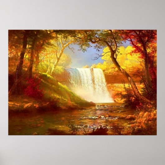 Herfst waterval  poster (Voorkant)