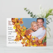 Herfst-waterval Save-the-Date-aankondiging Save The Date (Staand voorkant)