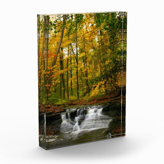Herfst waterval schoonheid fotoblokken (Links)