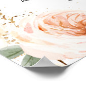 Herfst Waterval Waterverf Bloem Welkom Bruiloft Poster (Hoek)