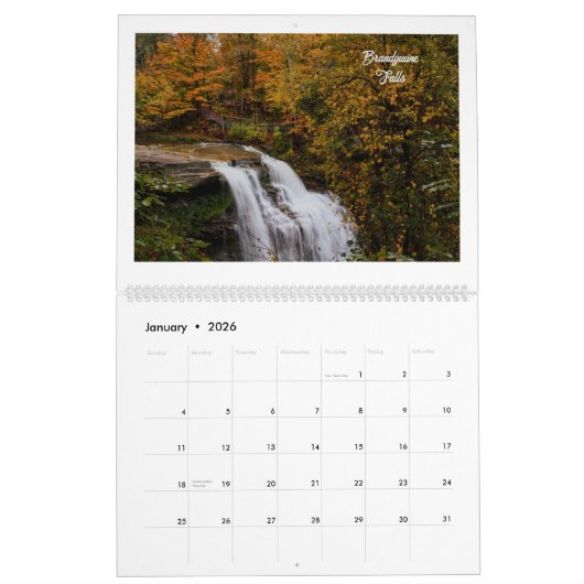 Herfst watervallen 2024 kalender (Jan 2026)
