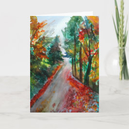 Herfst Waterverf Art Wenskaart Kaart