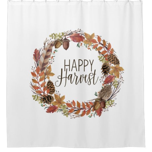 herfst waterverf baard douchegordijn (Voorkant)