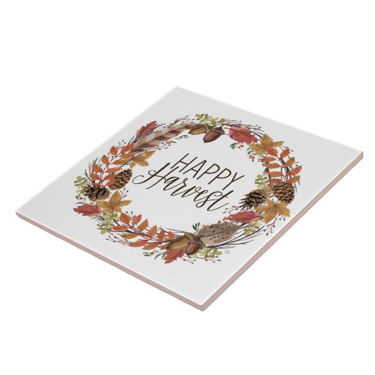 herfst waterverf baard tegeltje (Zijkant)