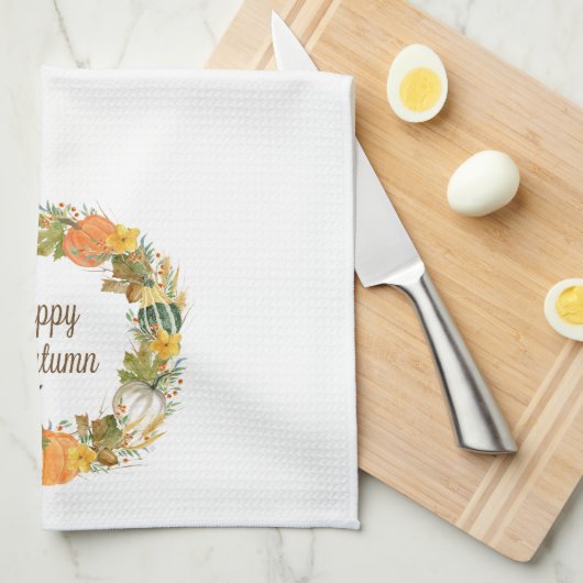 herfst waterverf baard theedoek (Quarter Fold)