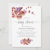 Herfst Waterverf Baby shower najaar Kaart (Voorkant)