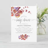 Herfst Waterverf Baby shower najaar Kaart (Staand voorkant)