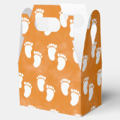 Herfst Waterverf Baby shower voetafdrukpatroon Bedankdoosjes (Geopend)