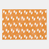 Herfst Waterverf Baby shower voetafdrukpatroon Inpakpapier Vel (Voorkant 3)
