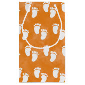 Herfst Waterverf Baby shower voetafdrukpatroon Klein Cadeauzakje (Achterkant)