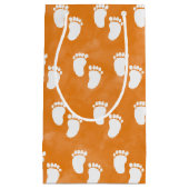 Herfst Waterverf Baby shower voetafdrukpatroon Klein Cadeauzakje (Voorkant)