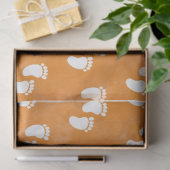 Herfst Waterverf Baby shower voetafdrukpatroon Tissuepapier (Geschenk)